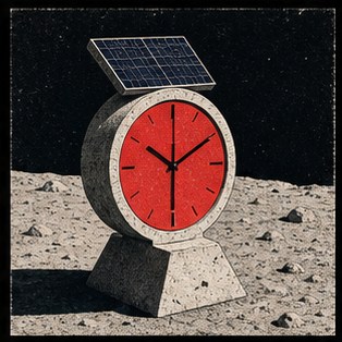 Solar public clock
