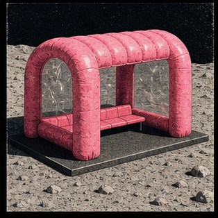 Inflatable bus shelter