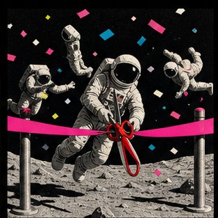 Low gravity ribbon cutting