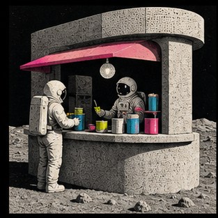 Moon kiosk vendor