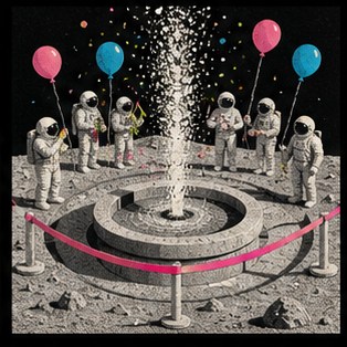 Crater fountain ceremony