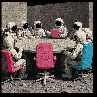Committee debating empty chair