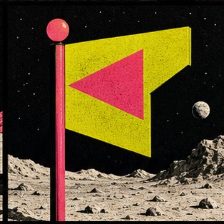 Lunar wayfinding flag