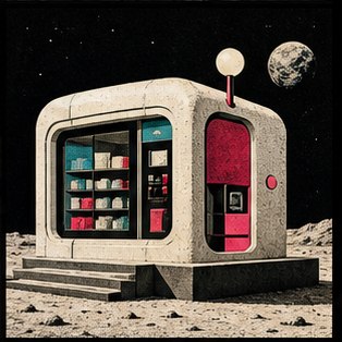 Sealed moon kiosk