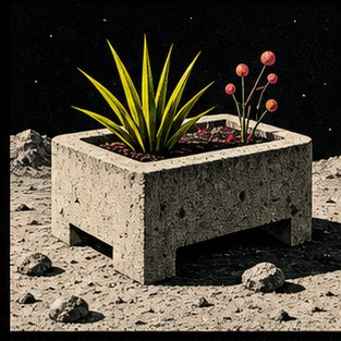 Basalt planter